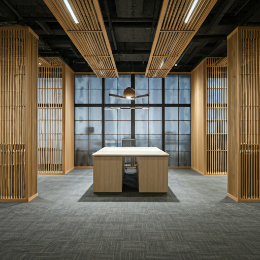 位于成都的高科技现代化办公室内景